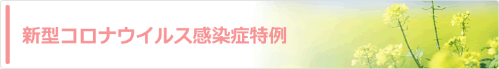 新型コロナウイルス感染症特例